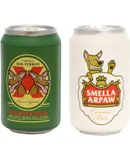 \u2013Beer Can -Combo Pack-Dog Toy 100% Vinyl. Made Durable & Strong. Novelty Play Toy &Floats (Dos Perros & Smella Arpaw)
