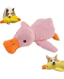 Quacker Calming Duck Toy, Calming Duck for Dogs, Indestructible Dog Toys, The Mellow Dog Calming Duck, Dogs' Emotional Support Duck, Yellow Stuffed Duck Dog Chew (Pink)
