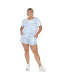 Plus Size 2 Piece Top & Shorts Lounge Set