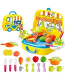 Kids Kitchen Playset, Kitchen Toys with Carrying Case, Kids Gift 1-6 year olds