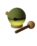 Woodfish Night Light - Healthy, Odor-Free, Good Light Transmission, 5-7 Hours of Battery Life, Easy Decompression,Green