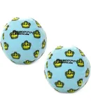 MIGHTYNO Stuff Ball \u2013 Squeaky Plastic Core. 2-in-1 Toy. Made Durable, Strong & Tough. Interactive Play (Tug, Toss & Fetch)& Floats (Blue, Large 2 Pack)