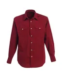 Gioberti Men’s Solid Long Sleeve Western Shirt with Pearl Snap-on Buttons