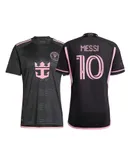 Mans Soccer Football Jersey Miami Messi #10 Away Soccer Jersey Black