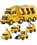 Toddler Truck Boy Toys for Children Ages 3-5 2025 Main Recommended Pack Inertia Powered Vehicle Car Toy Gifts, Christmas Birthday Gifts for Children Ages 1-9 Yellow