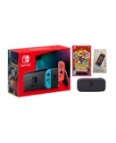 Nintendo Switch Neon Bundle With Accessories and Paper Mario: The Thousand-Year Door Game