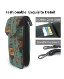 Ancient Greek Pottery Pu Leather Crossbody Phone Bag Card Slots Flip Phone Purse With Adjustable Strap 7.6x4.9inch