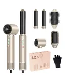 Liton high-speed hair dryer, five-in-one hair straightener，gold