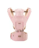 Portador de bebé con asiento de cadera, algodón, rosa