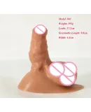 Ftm Packers Wholesale 2 in 1 Ultra Soft Silicone Hollow Penis Sleeve with Big Scrotum Prosthetic Stroker