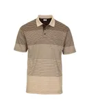 Gioberti Mens Pin Stripe Short Sleeve Polo w/ Chest Pocket