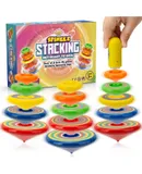Kids Stacking Spinner Top 3 Piece Set, 15 Pieces UFO Spin Toy Christmas Gifts for Kids, Gift Bags, School Prize Boxes, Birthday Gift Bag Fillers