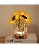 Sunflowers Flower Lamp,Rechargeable Cordless Touch Table Lamp,3-Colour Infinitely Dimming Battery Powered Small Night Light,Gifts for Women Mom for Valentine Day,Mothers Day,