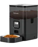 VOLUAS Automatic Cat Feeders - Dry Food Dispenser with Timer, Desiccant Bag, Programmable Portion Size Control 4 Meals Per Day, 10s Voice Recorder