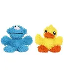 MIGHTYMicrofiber Ball Monster Made with Squeaker Balls and Minimal Stuffing. Strong & Tough. Interactive Play Dog Toy. Machine Washable & Floats (2 Combo Pack)
