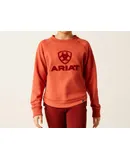 Ariat Girl's Benicia Sweatshirt In Brick