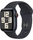 Apple Watch SE 2nd Generation (GPS + Cellular) 40mm Midnight Aluminum Case with Midnight Sport Band - M/L - Midnight-MRG93LL/A