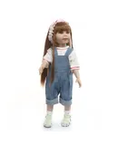 18 Inches Long Wig Hair So Truly Reborn Baby Doll Crafted in Silicone Vinyl Full Body Anatomically Correct, Newborn Realistic Princess Toddler Girl Dolls Look Real, Forever Yours Sweetheart