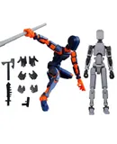 T13 Action Figure,Robot Action Figure,T13 Action Figure 3D Printed Multi-Jointed Movable,13 Action Figure Dummy,Decorations for Action Figures set2(Blue+grey)