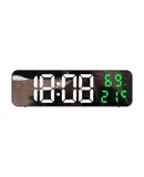 KOSUMOSU Desk Clock Digital Alarm Clock,, Dimming, Day of the week, Temperature, 12 hours 24 hours function, Desk Decorative LED Digital Clock, Digital Calendar Mirror Clock Essentials