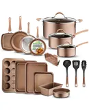 NutriChef 20-Piece Nonstick Kitchen Cookware Set