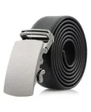 Mio Marino Men's Ornate Metallic Ratchet Belt-Deep Charcoal-Adjustable from 28