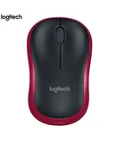 Logitech M185 Wireless Mouse, 2.4GHz with USB Mini Receiver, 12-Month Battery Life, 1000 DPI Optical Tracking, Ambidextrous PC/Mac/Laptop-red