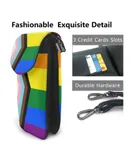 Flag Of Progressive Pride Pu Leather Crossbody Phone Bag Card Slots Flip Phone Purse With Adjustable Strap 7.6x4.9inch