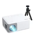 Mini Projector with WiFi and Bluetooth, 1080P Supported iPhone Projector with Projector Stand, Portable Movie Projector for Home Theater/Outdoor, Compatible with iOS/Android/Laptop/TV Stick/HDMI/PS5