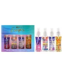 Escapes Body Mist Set by So…? for Women - 4 Pc 1.7oz Body Mist - Ibiza Dreams, 1.7oz Body Mist - Majorca Love, 1.7oz Body Mist - Mykonos Nights, 1.7oz Body Mist - Bali Breeze