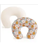 Two breastfeeding pillowcases - flower ball with cream color