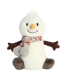 Aurora® Festive Holiday 23cm Wren Snowman™ With Scarf White Stuffed Animal