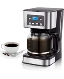 1.5L Coffee Maker,American drip coffee machine-Black & Stainless Steel-110V