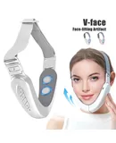 Marsdirw, Smart Double Chin Face Lift Device with Magnetic Massage,Voice version prompt sound,white