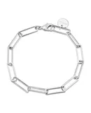 Silver Large Rectangle Link Chain Bracelet by eklexic