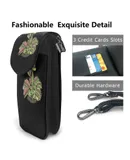 Venus Fly Trap Tshirt Carnivorous Plant Pu Leather Crossbody Phone Bag Card Slots Flip Phone Purse With Adjustable Strap 7.6x4.9inch