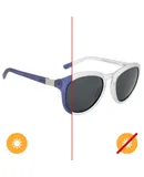 Solize White Rabbit - Frosted White to Purple by DelSol for Women - 1 Pc Sunglasses