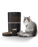 Smart Automatic Feeder for 2 Cats with APP Control/WIFI, Adjustable Camera, 4L,BLACK