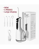 Schoben Water Dental Flosser Portable Dental Oral Irrigator--330ml，L12（White）