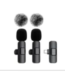 Wireless Lavalier Microphone for iPhone iPad and Android Phone,K9-typec，2PCS（F）
