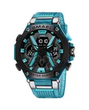 SMAEL 8087 Men's Waterproof Sports Watch with Date Multifunction LED Light Alarm Stopwatch for Men-green