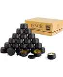 Pavelle 8 oz. Black Candle Tins, Metal Tins with Lids for Candle Making, Storage, and More, 24 Pcs.