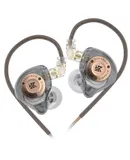 KZ EDX Pro X in-Ear Stage Monitor Headphone Dual Magnetic Dynamic Unit Earphone Shock Bass Earbuds with 0.75mm Detachable Cable Comfortable Wired Headset (No Mic)