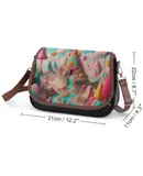 Sky Candy Land Vintage Crossbody Bag for Women Medium Leather Hobo Bags Shoulder Bag Classic City Leather Satchels