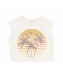 Tiny Whales Girls Tiny Whales Boxy Muscle T-Shirt In Palm Dreams