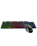 Retro Typewriter Keyboard and Mouse Combo, Cute Black Keyboard with Linear Red Switches, Full Size Wired Mechanical Gaming Keyboard, Cool Light Up Keyboard and Mouse for Gaming,Work,Mac,PC,Windows