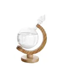 WeatherStorm Bottle elegant weather predictor storm glass in antique style Barometer with wooden stand decorative gift