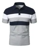 Playeras Casual De Manga Corta A Rayas De Moda Para Hombre