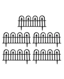 Decorative garden fence garden border rust landscape flower bed barrier panel decoration slatted frame 5 pieces