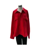 Renuar Women's Short Boxy Shirt Jacket In Ferrari